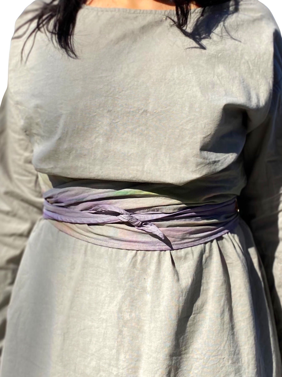 Wrap Waist Hand Dyed Maxi Dress