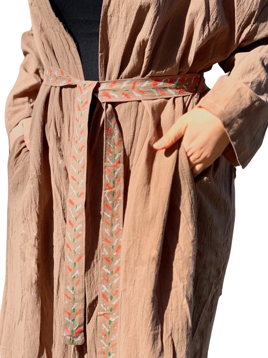 Hand Painted Belted Kimono / Abaya